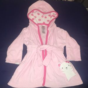 Carters Pink Mouse Terry Robe Size 0-9 Months