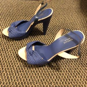 Blue Versace heels