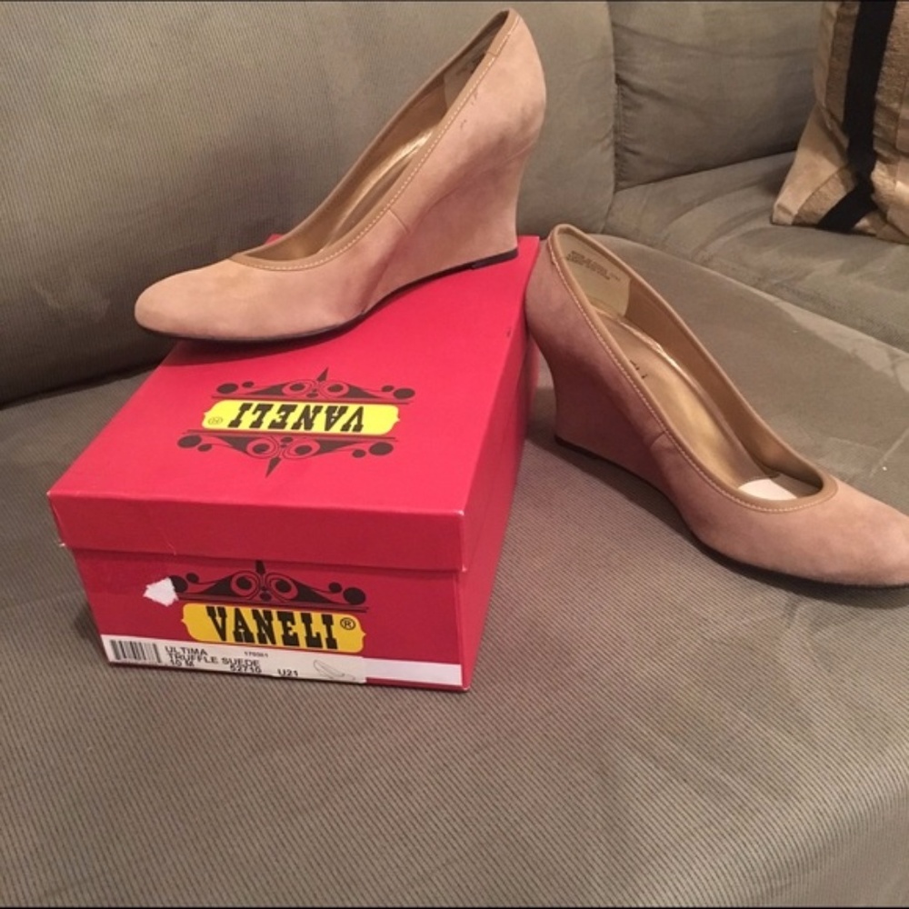 Vaneli Suede Wedge Pumps