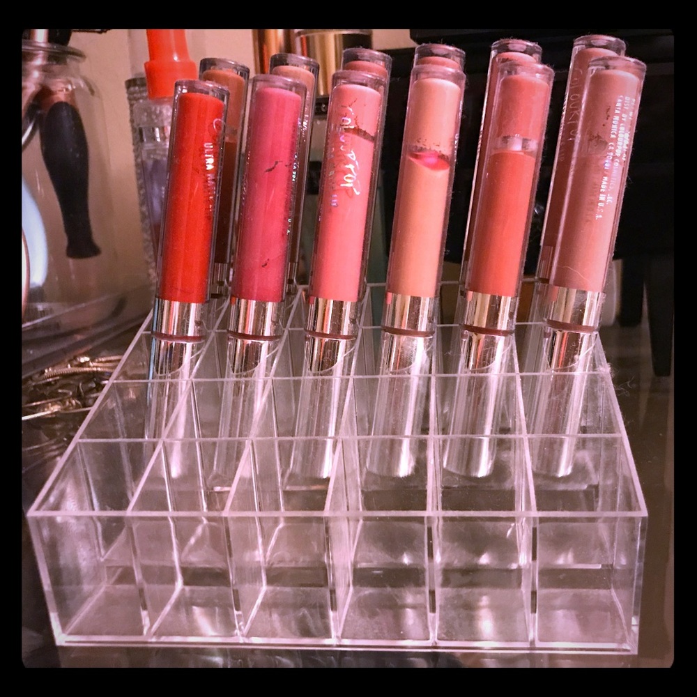 24 slot acrylic makeup display lipstick holder