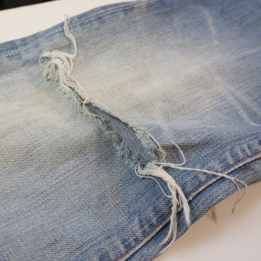 Seven For All Mankind Ripped Worn Denim