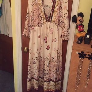 Free people maxi-dress with 5 inch slit