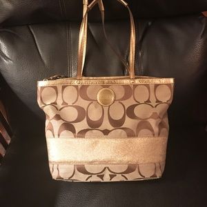 Classic Gold Coach Purse- LIKE NEW!!
