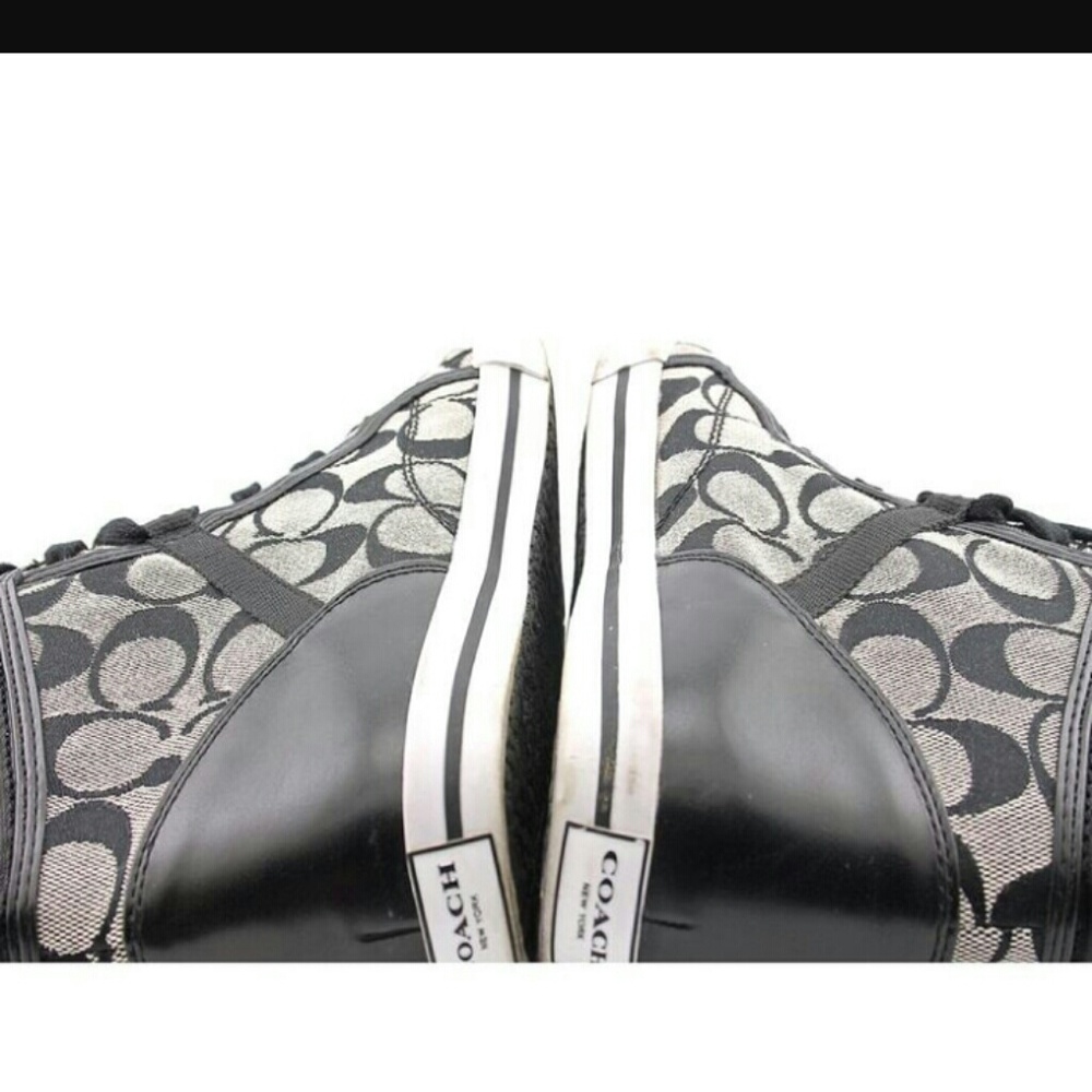 Coach high top thick tongue sneakers