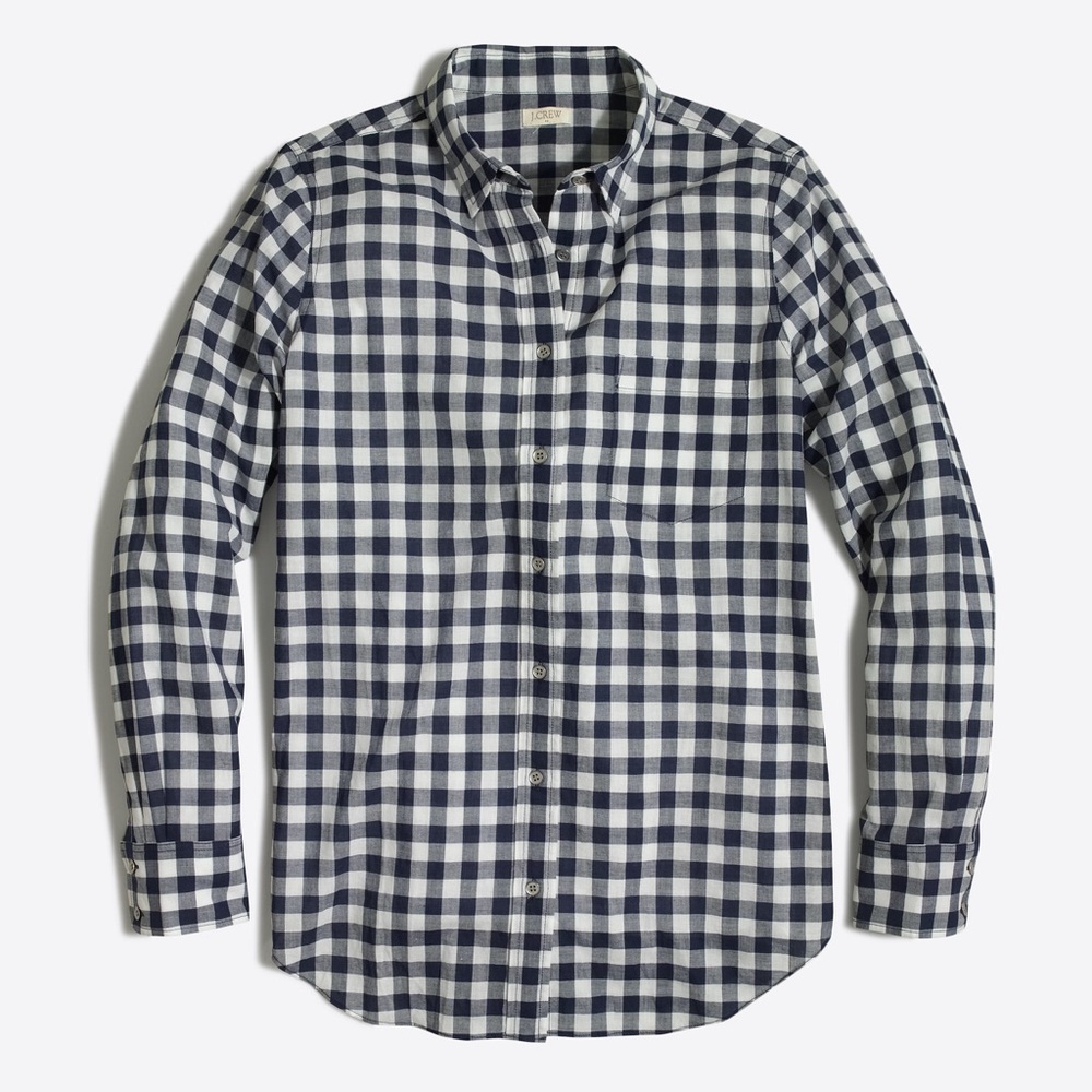 NWOT J. Crew Woman’s Gingham Button Down, Petite S