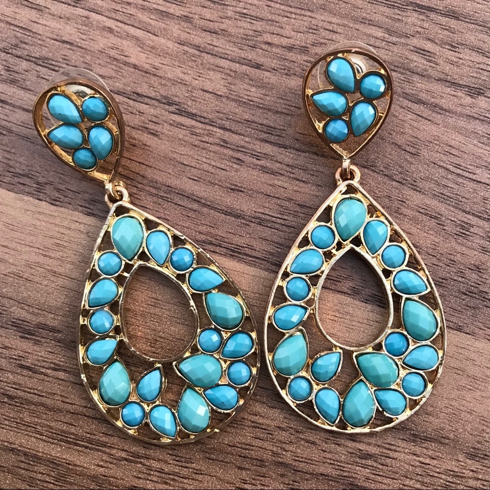 Amrita Style Turquoise Statement Earrings