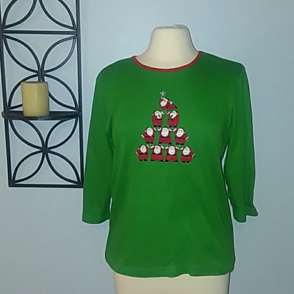 Santa Pyramid Christmas Shirt / light Sweater