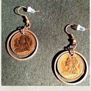 1900 Victoria Farthing  Earrings