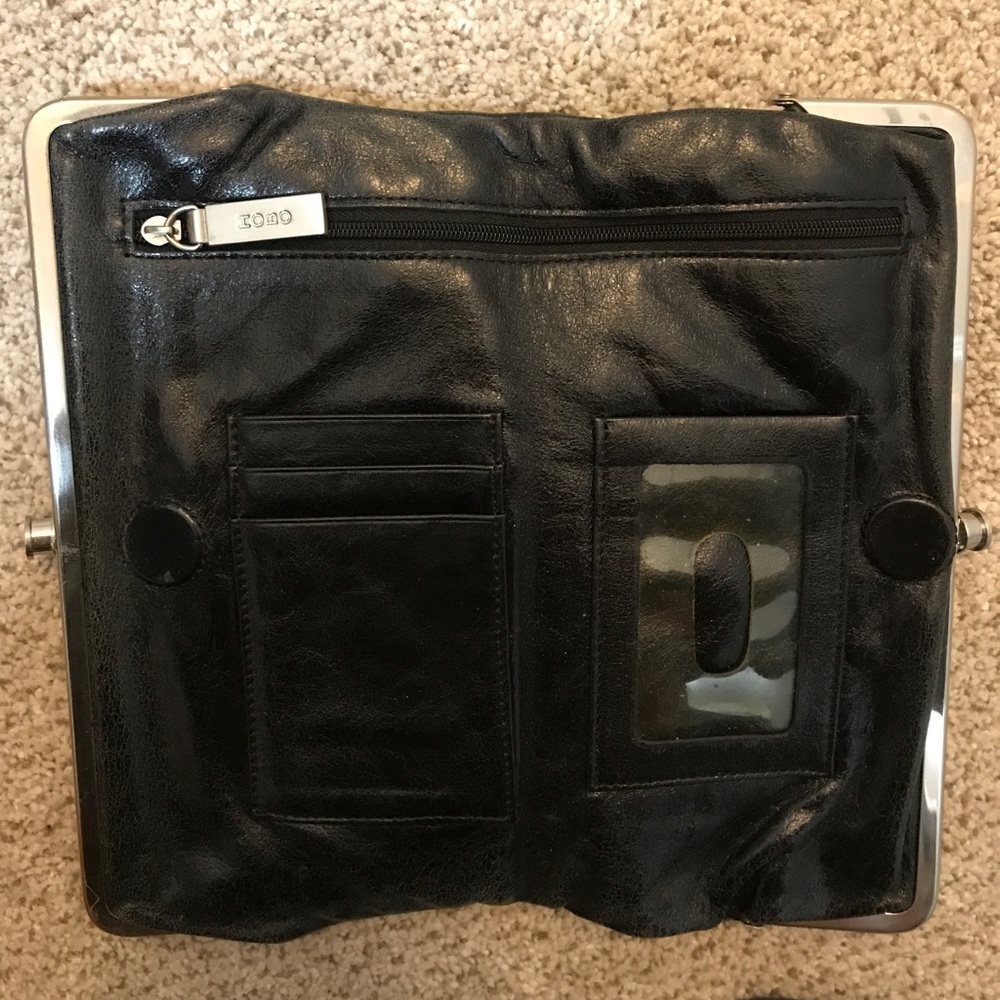 Black Leather HOBO clutch