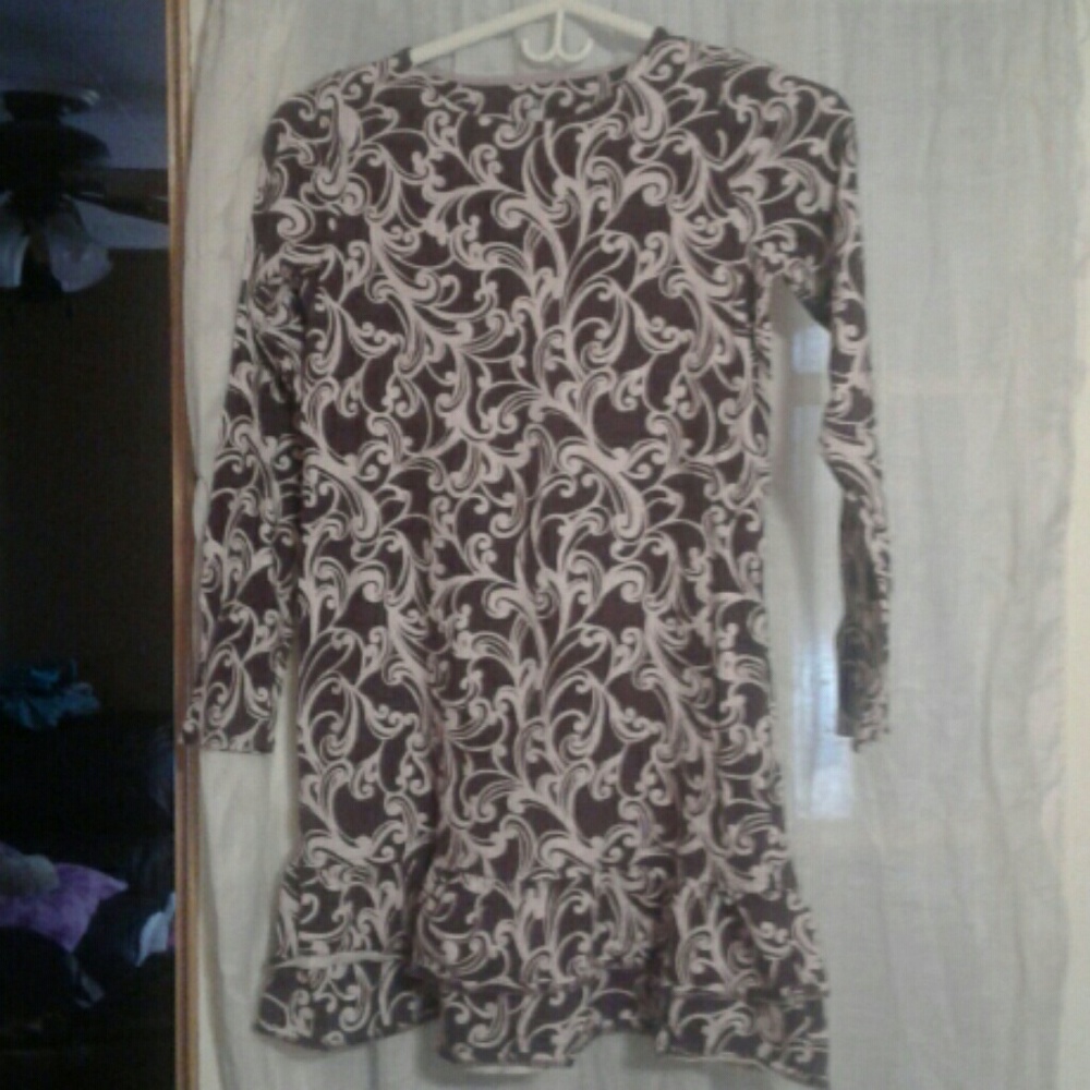 Kids Lands End Purple paisley dress.