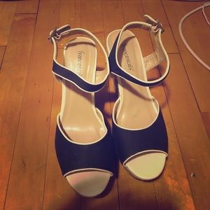Cute navy blue wedges