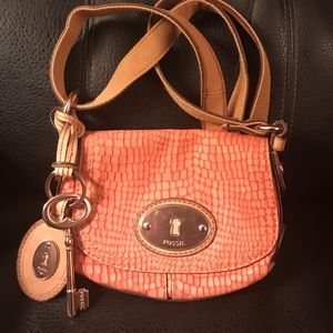 NWOT fossil purse in salmon
