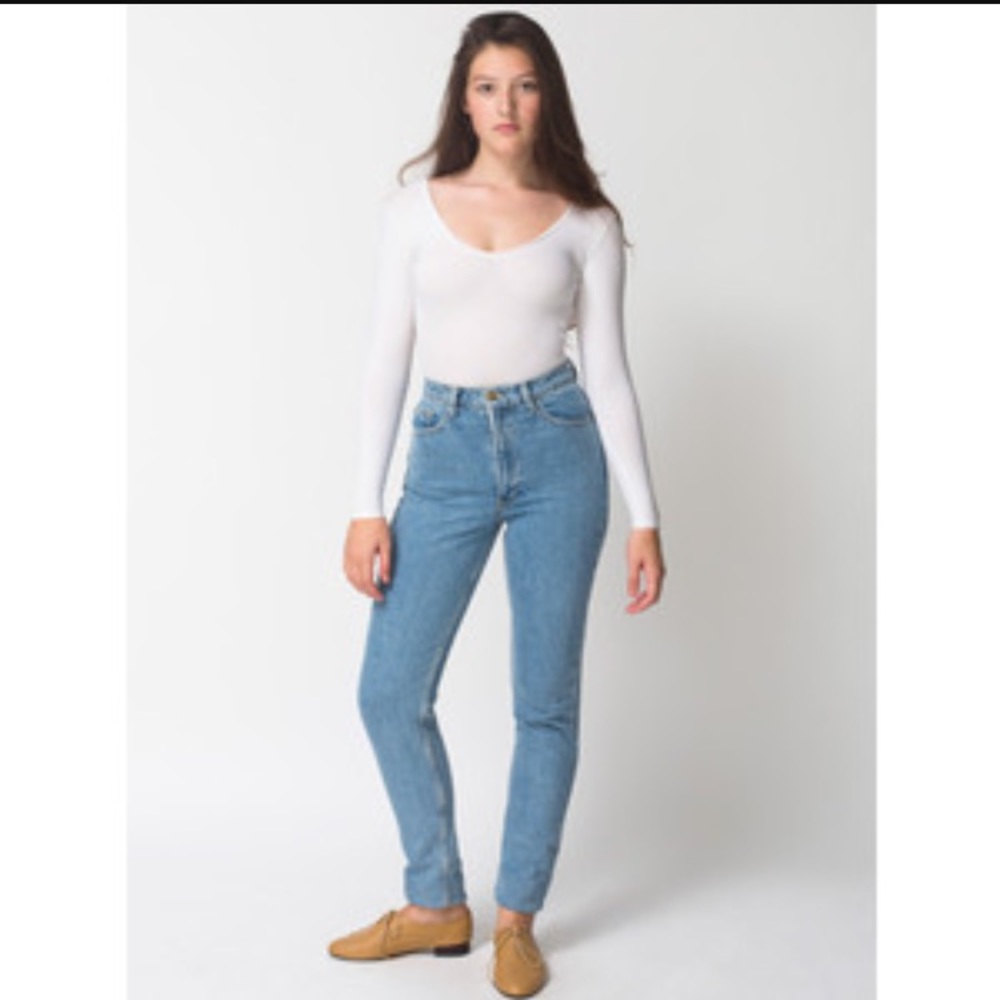 American Apparel high waisted mom jeans