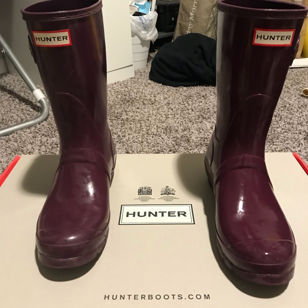 Hunters Original Short Rain Boots VIOLET US SIZE 8
