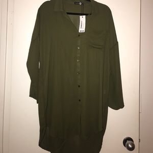 Green oversized tunic
