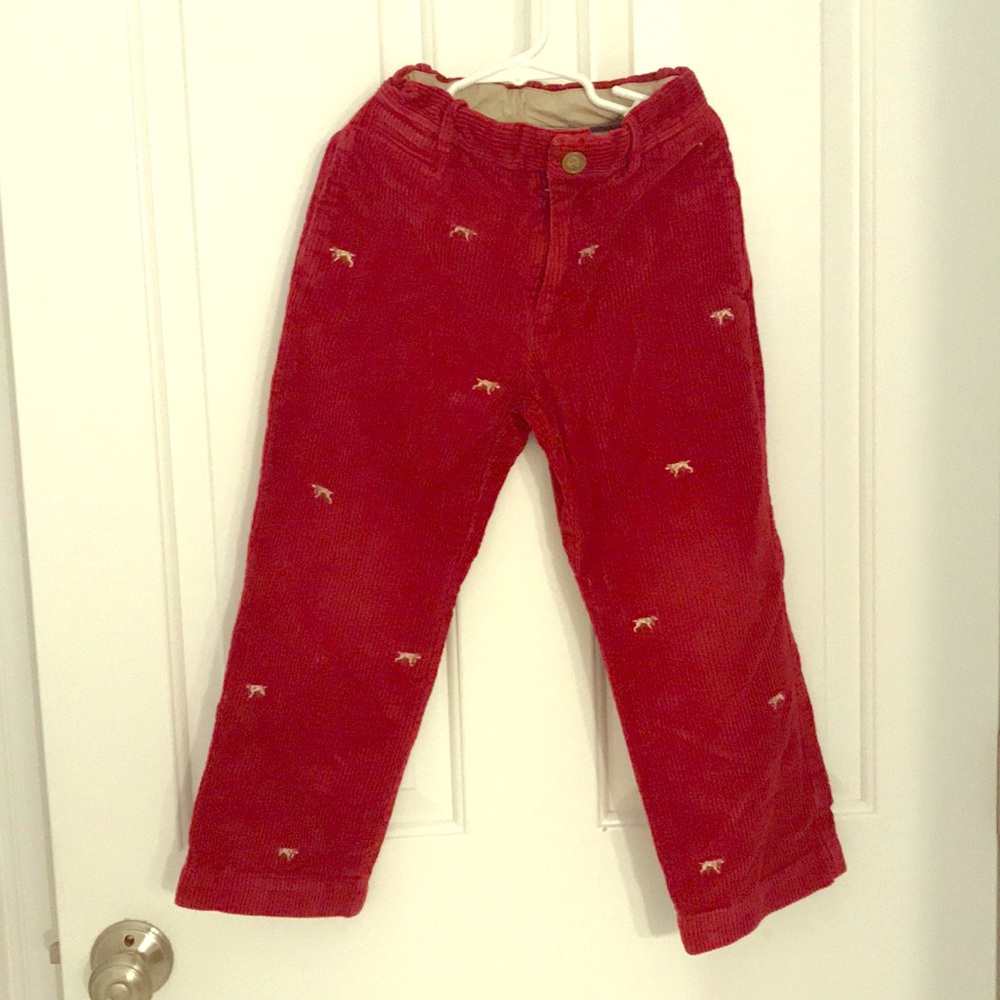 Boys red winter corduroys size 6