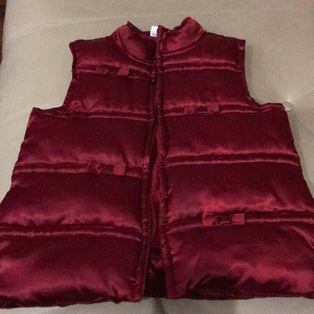 Girls satin vest