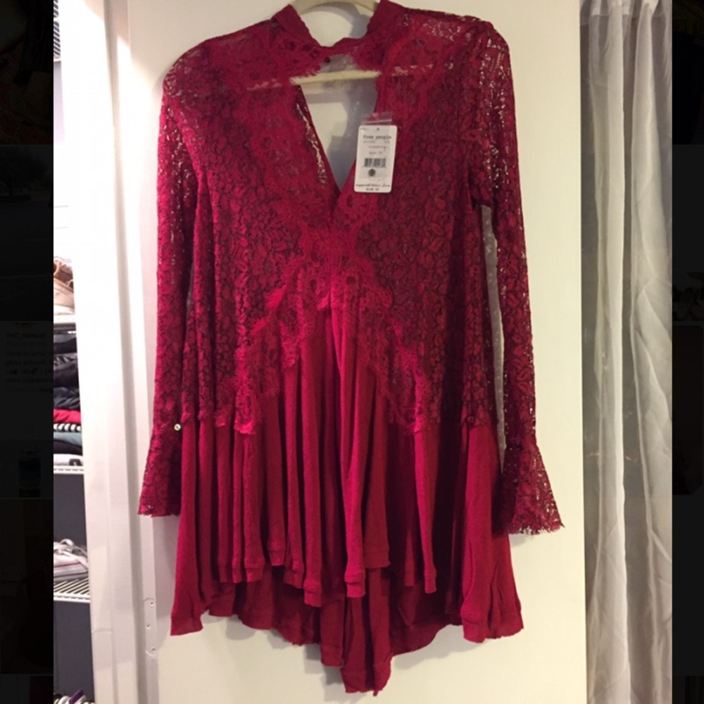 Free People Lace Tunic/Mini Dress