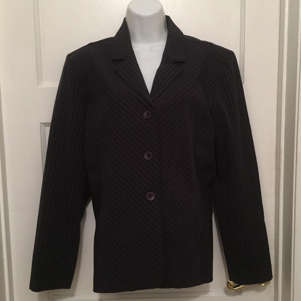 Navy pinstriped blazer, jacket, size 10