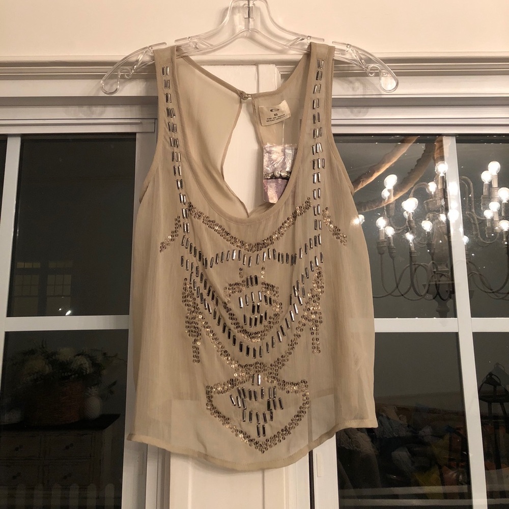 NWT Pins & Needles embellished tank top