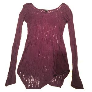 EXPRESS purple long sleeve shirt