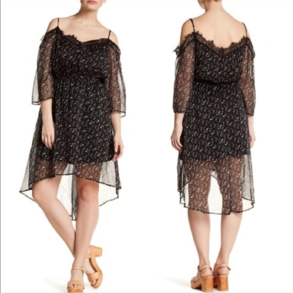 Want & Need 2X High Low Dress floral Plus Size