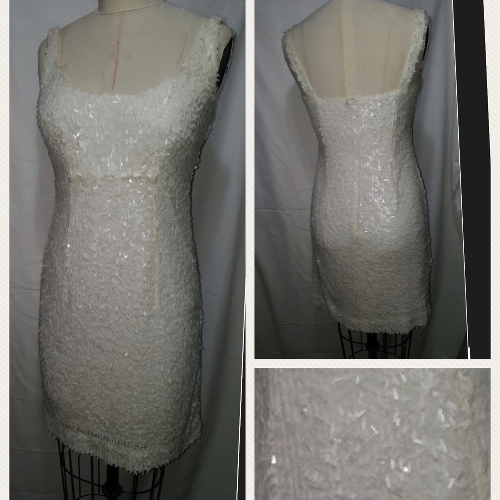 Custom White Sequence Dress