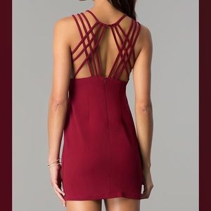 Short multi strap party dress