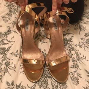 Gold Wrap Sandal Heels