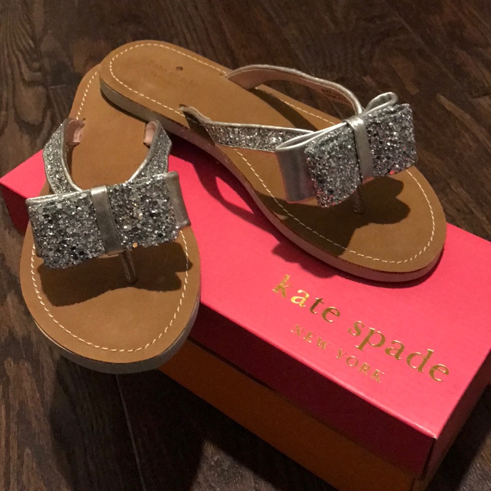 Kate Spade Glitter Flip Flops (box included)