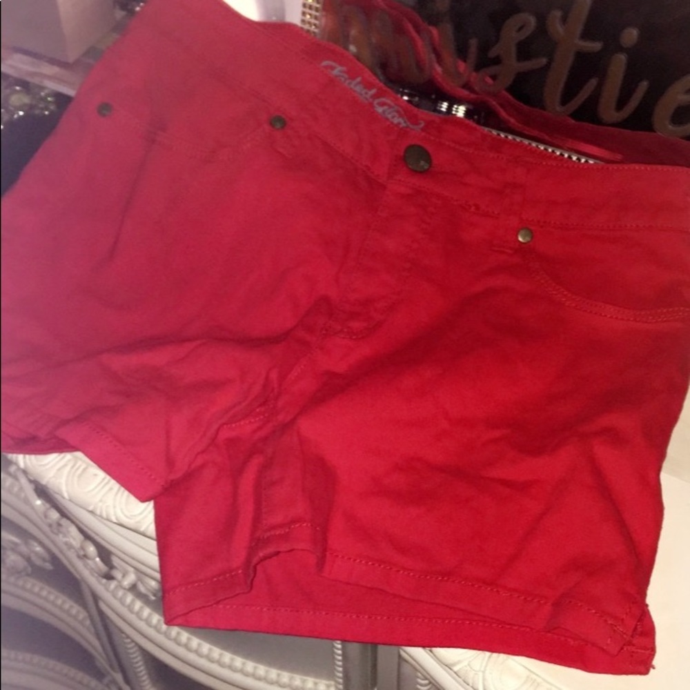 Faded glory red shorts