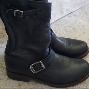 Frye Black Moto Boots - slightly used