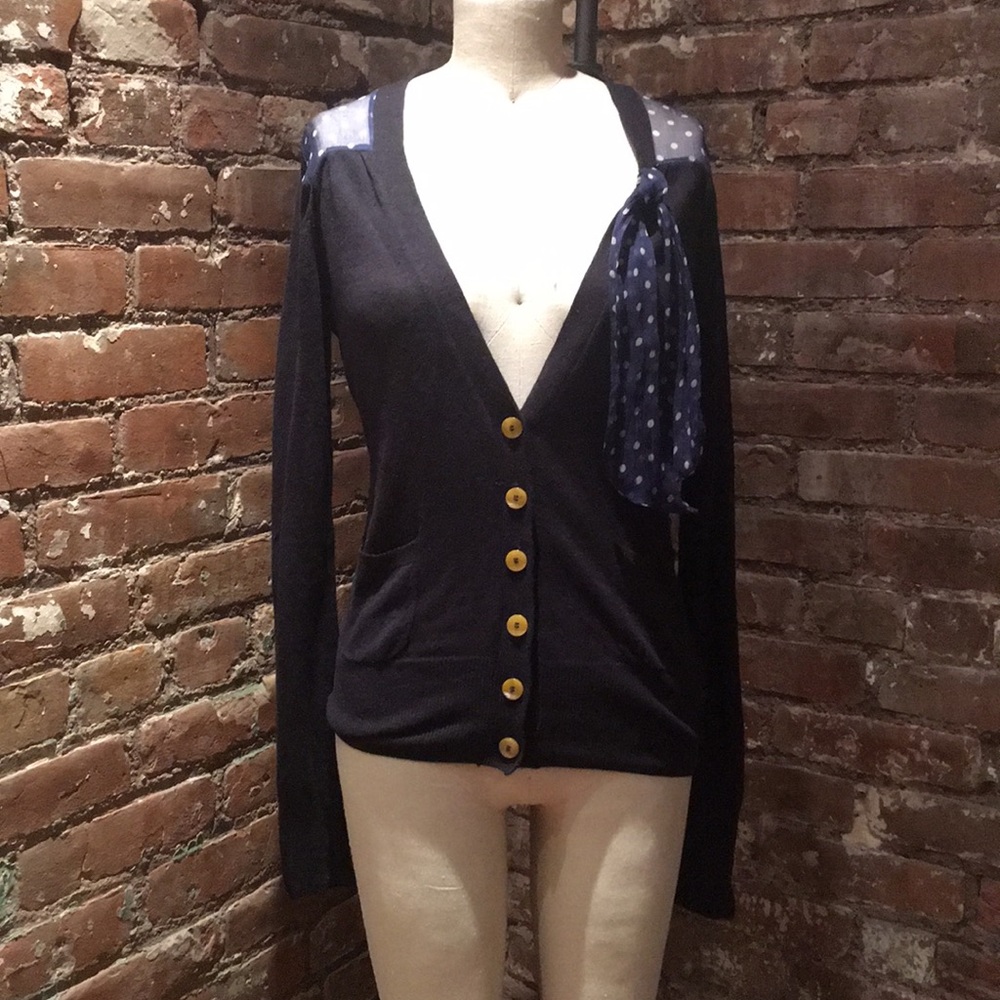 Anthropologie Blue Cardigan