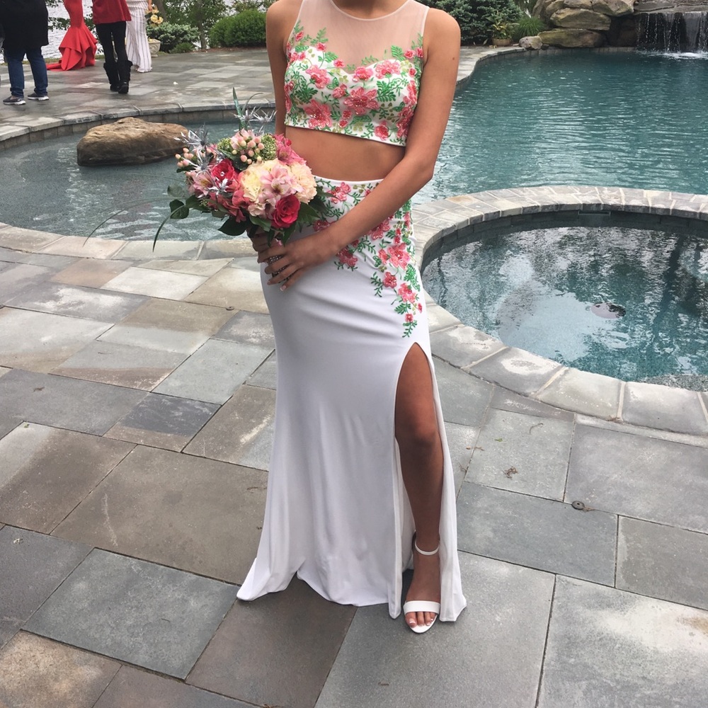 white prom dress