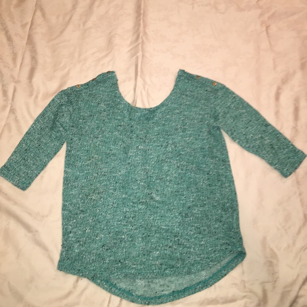 Light blue knit crop top