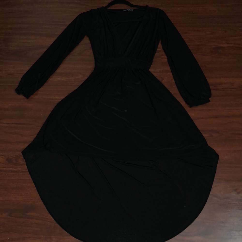 Boohoo black evening dress