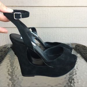 Steve Madden Black Platform Heels