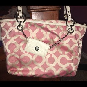 Pink Coach Shoulder Bag