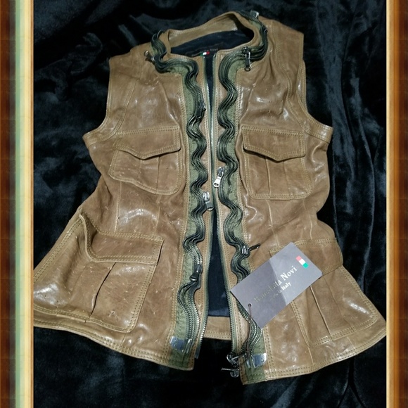 Benedetta Novi Leather Vest - Picture 1 of 4