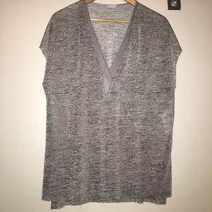Grey Heathered Zara Blouse, NWOT, Med.
