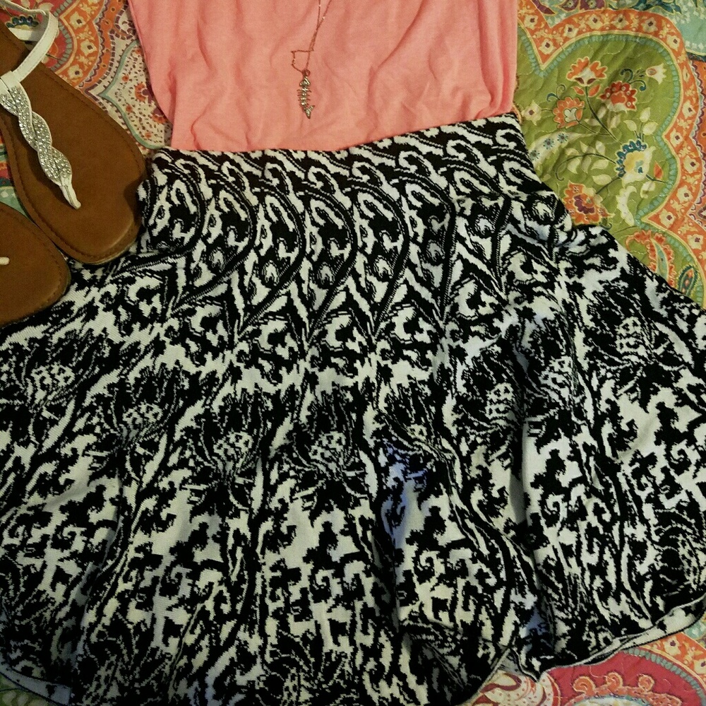 Xhilaration Printed A-Line Skirt