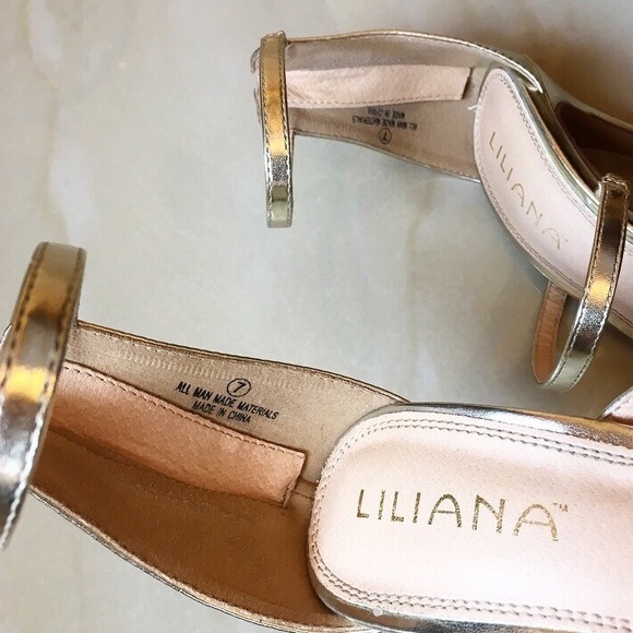 Three strap gold heels - Picture 4 of 4