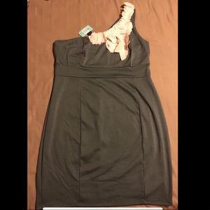 Torrid Grey One Shoulder Dress 2XL
