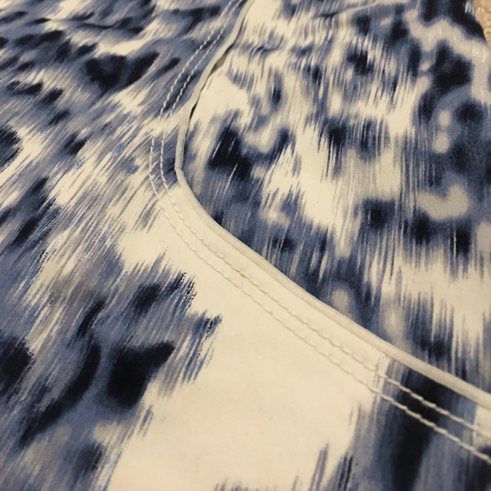 Elie Tahari Blue brushstroke dress - Picture 2 of 6
