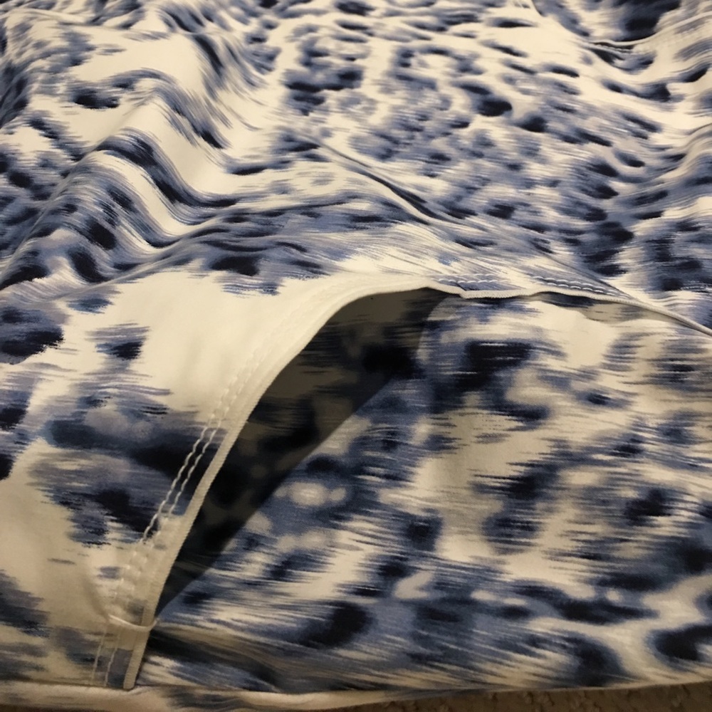 Elie Tahari Blue brushstroke dress - Picture 5 of 6