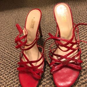 Red Versace pumps
