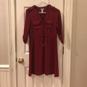 H&M red and navy dress.