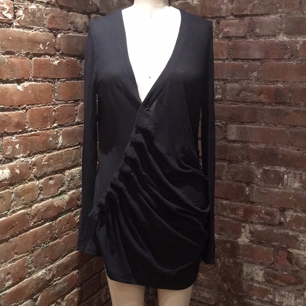 Anthropologie Black draped Cardigan