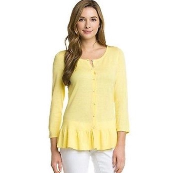 Lilly Pulitzer Sweaters - Lilly Pulitzer Mariah Peplum Cardigan Size XS