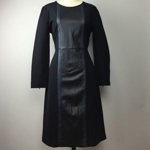 J. Crew Leather Panel Dress
